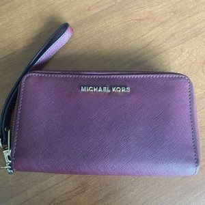 Purple Michael Kors Wallet, Great Condition, Good For A Grab And Go Wallet